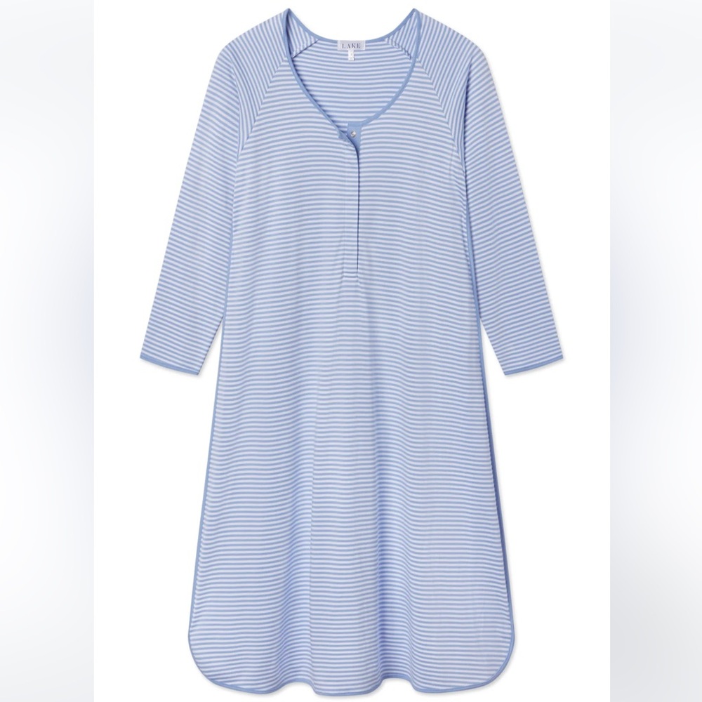 Lake Pima Maternity Long Sleeve Nightgown in Hydrangea